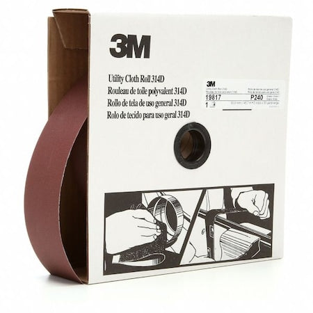 Abrasive Utility Roll,Grit P240,Maroon