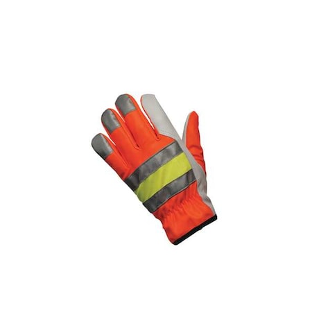 Leather Drivers Gloves, Shirred Slip-On Cuff, Keystone Thumb, White, XL, 1 PR