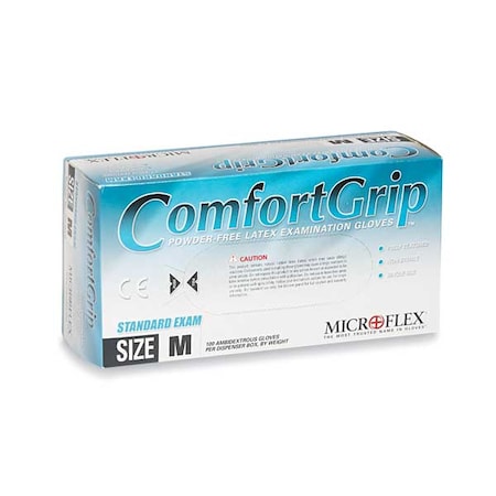CFG-900, Disposable Gloves, 5.00 to 5.99 mil Palm, Latex, Powder-Free, M (8), 100 PK, Beige