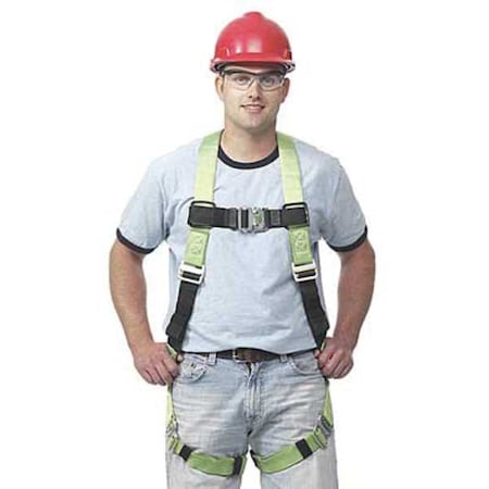 Duraflex Python(R) Ultra Full Body Harness, 2XL, 400 lb., Quick-Connect Chest/ Back D-Ring