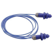 SmartFit Reusable Corded Ear Plugs, Metal Detectable, Flanged Shape, NRR 27 dB, Blue, 50 Pairs