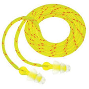 Tri-Flange Reusable Elastomeric Polymer Ear Plugs, Flanged Shape, 26 dB, Clear, 100 PK