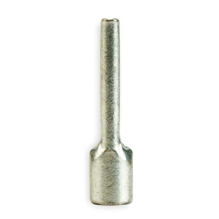 Pin Terminal, 14 AWG, 600 V, Bare Insulated, Bare, Crimp Termination Only, 100 PK