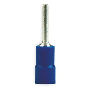 Pin Terminal, 14 AWG, 600 V, Vinyl Insulated, Blue, Crimp Termination Only, 100 PK