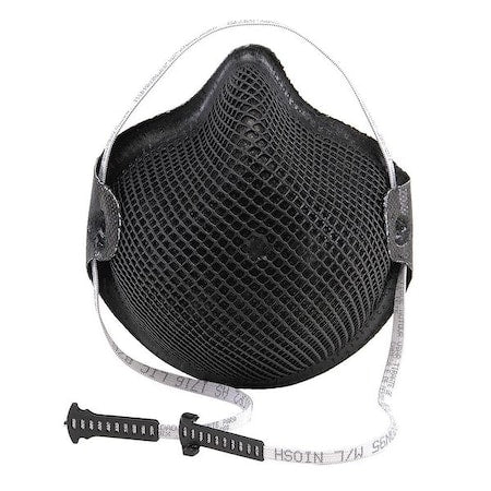 Disposable Respirator, N95, Molded, Dual, Non-Adjustable, Molded Nose Bridge, M/L
