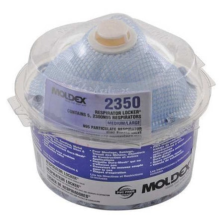 Disposable Respirator, N95, Molded, Dual, Non-Adjustable, None, M