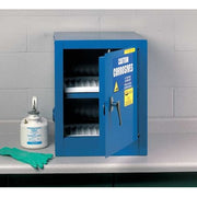 Hazardous Material Storage Cabinet, 4 gal, 1 Shelves, Steel, 17 1/2 in W x 17 in H x 17 in D, Blue