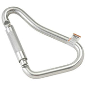 Carabiner, Twist-Lock, Pear, 8 5/8 in Length, 2-1/4" Gate Opening, Aluminum, Silver