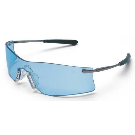 Rubicon (T4), Safety Glasses, Anti-Fog & Anti-Scratch, Light Blue Lens, Black/Silver Frame