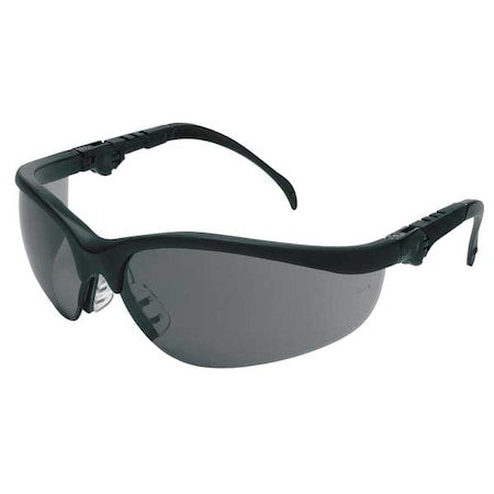 Klondike (KD3), Safety Glasses, Anti-Scratch, Gray Lens, Black Frame, Half Frame