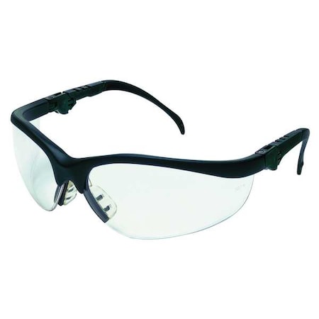 Klondike (KD3), Safety Glasses, Anti-Fog, Clear Lens, Black Frame, Half Frame