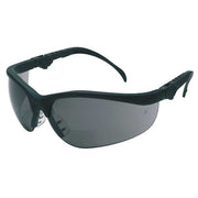 KD3 Reader Safety Glasses, Black Wraparound Frame, 1.0 Diopter, Gray Lens, Anti-Scratch Coating