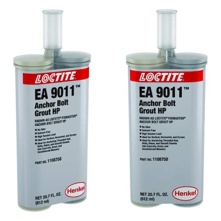 Anchor Bolt Grout HP Kit, Dual Cartridge, Gray, 7363