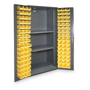 Pegboard Bin Cabinet, 36 in W, 72 in H, 96 Bins