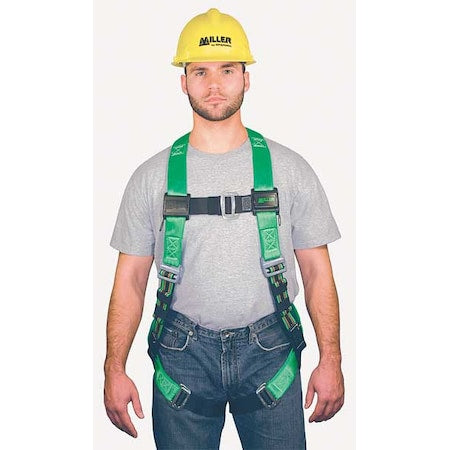 Duraflex Python(R) Full Body Harness, 2XL, 400 lb., Mating Chest/ Mating Leg Straps, Back D-Ring