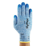 Coated Gloves, Nitrile, Textured, Palm, 4 Abrasion Level, Blue, 2XL (11) 1 PR