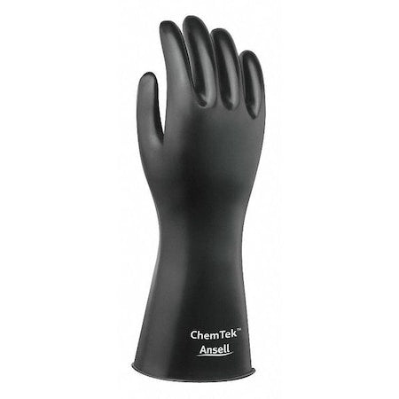 AlphaTec Chemical Resistant Gloves, Butyl, Viton(R), 12 in L, 11.81 mil, Black, 8, 1 PR