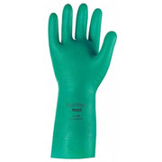 AlphaTec(R) Solvex Chemical Resistant Gloves, Nitrile, 13 in L, 15 mil, Green, 8, 1 PR