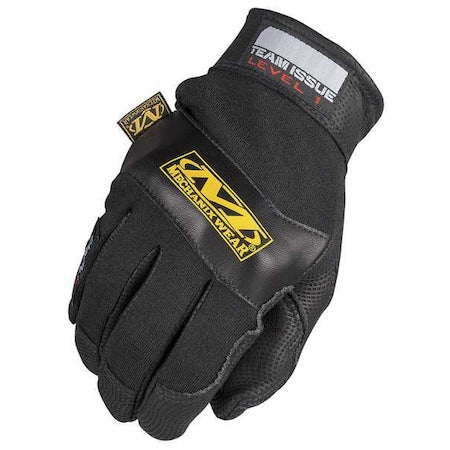CXG-L1 Mechanics Gloves, 600 Degrees F Max Temp., Hook-and-Loop Cuff Black, L ( 9 ), 1 PR