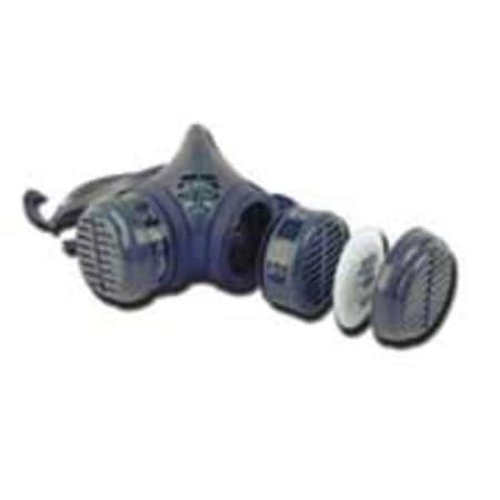Half Mask Respirator Kit, 4 Cartridges Included, 8000 Sereies, N95, Organic Vapor, Snap-In Gasket, M