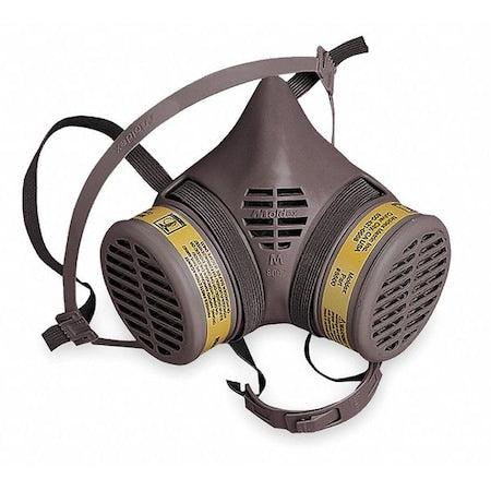 Half Mask Respirator Kit, Includes 2 Cartridges, 8000 Series, Snap-In Gasket, Size M