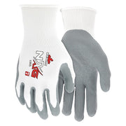Coated Gloves, Nitrile, Foam, Palm, 3 Abrasion Level, White, XL (10) 1 PR
