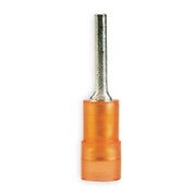 Pin Terminal, 18 AWG, 600 V, Nylon Insulated, Red, Crimp Termination Only, 100 PK