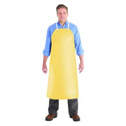 AlphaTec Bib Apron, Nitrile, 19 mil Thick, Shin Length, Loop Strap Neck Closure, Waist Tie, Yellow