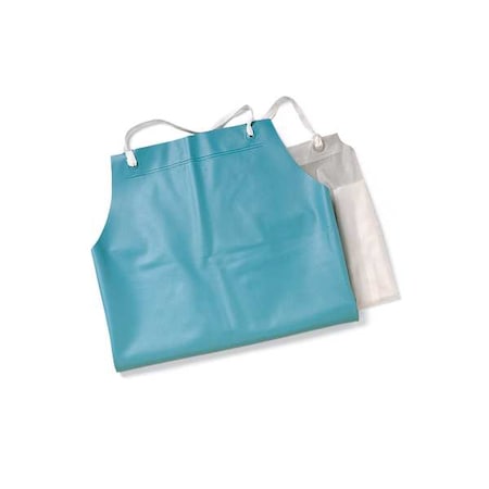 AlphaTec Bib Apron, PVC/Vinyl, 18 mil, 44 in L, Green, Universal Size