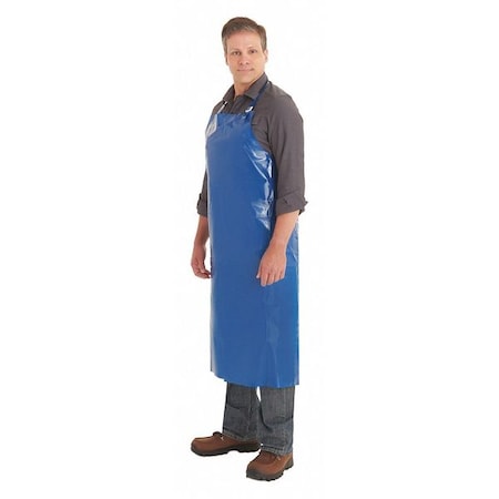 Bib Apron, Enduro 2000 Polyurethane, Blue, 50 in, Universal