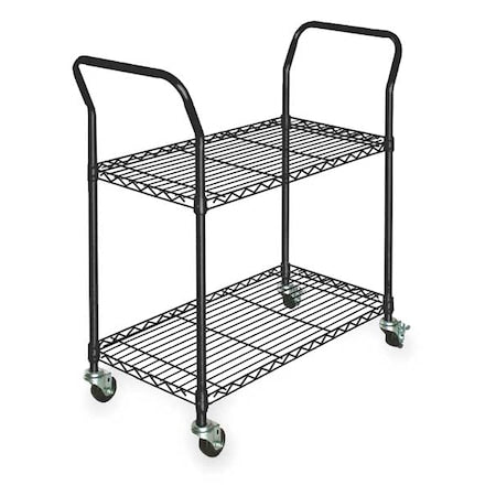 Wire Cart, 2 Shelf,L53 x W24 x H39 In.