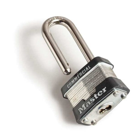 Padlock, Keyed Alike, Long Shackle, Rectangular Steel Body, Steel Shackle, 3/4 in W