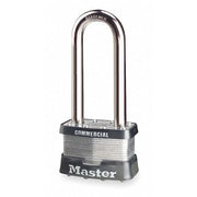 Padlock, Keyed Alike, Long Shackle, Rectangular Steel Body, Steel Shackle, 15/16 in W