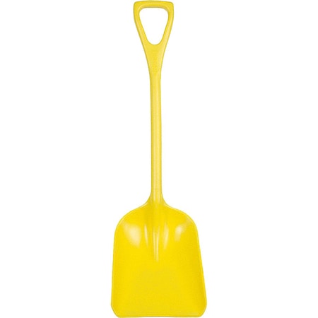 Hygienic Square Point Shovel, Polypropylene Blade, 23 1/2 in L, Yellow