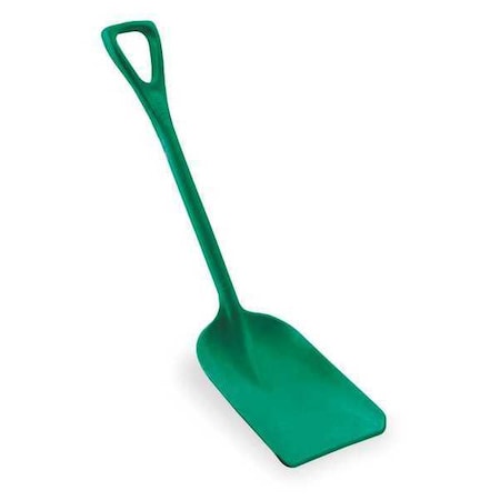 Hygienic Square Point Shovel, Polypropylene Blade, 23 1/2 in L, Green