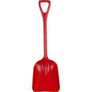 Hygienic Square Point Shovel, Polypropylene Blade, 23 1/2 in L, Red