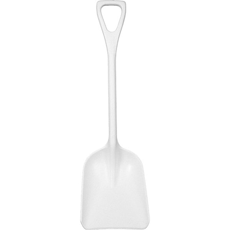 Hygienic Square Point Shovel, Polypropylene Blade, 23 1/2 in L, White