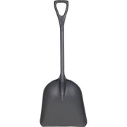 No. 4 Industrial Square Point Shovel, Plastic Blade, 28 in L, Gray Polypropylene Handle