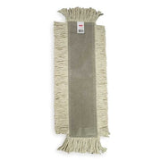 24 in L Dust Mop, Slide On Connection, Cut-End, White, Cotton, FGL15300WH00