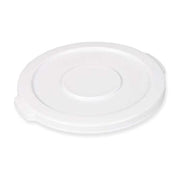 BRUTE(R) 10 gal Trash Can Lid, Flat White, Resin, 0 Openings 16 in W/Dia