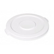 BRUTE(R) 44 gal Trash Can Lid, Flat White, Resin, 0 Openings 24 1/2 in W/Dia