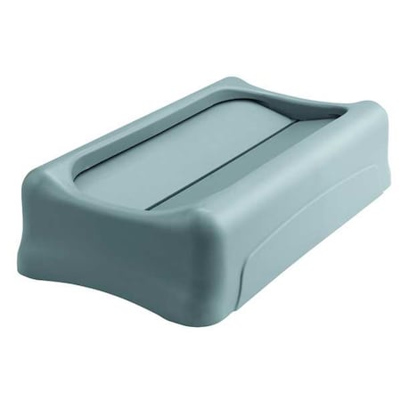 Slim Jim(R) 23 gal Trash Can Lid, Swing Gray, Resin, 1 Openings 11 1/4 in W/Dia
