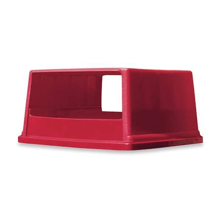 Glutton(R) 56 gal Trash Can Top, Canopy Red, Resin, 2 Openings 23 in W/Dia