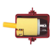 Plug Lockout,Red,9/16In Shackle Dia.