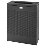 SILHOUETTE 22-1/2 gal Rectangular Indoor Metal Can, Textured Black, None, Steel, 12 in