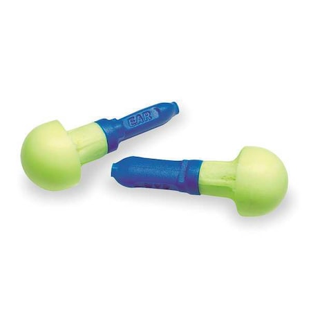 E-A-R Push-Ins Disposable Uncorded Ear Plugs, Pod Shape, NRR 28 dB, Blue/Yellow, M, 100 Pairs