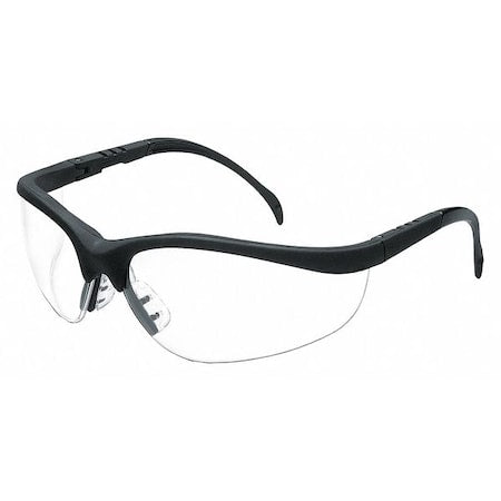 Klondike (KD1), Safety Glasses, Anti-Fog, Clear Lens, Black Frame, Half Frame
