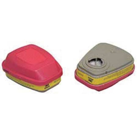 Combination Cartridge/Filter, 6000, Magenta, Yellow, Bayonet, 3M(TM) Half and Full Face Respirator