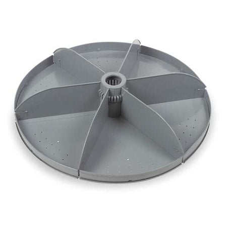 Gray Flat-Bottom Shelf, 21 in W, 7 in H