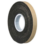 Double-Sided Foam Tape, 2 in W, 5 yd L, 1/16 in, Polyethylene Foam, Double-Sided